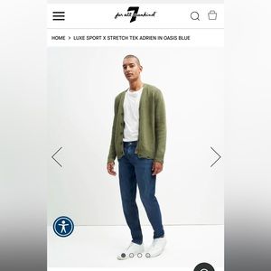 7 For All Mankind Luxe Sport x Stretch Tek Adrien (Size 34)